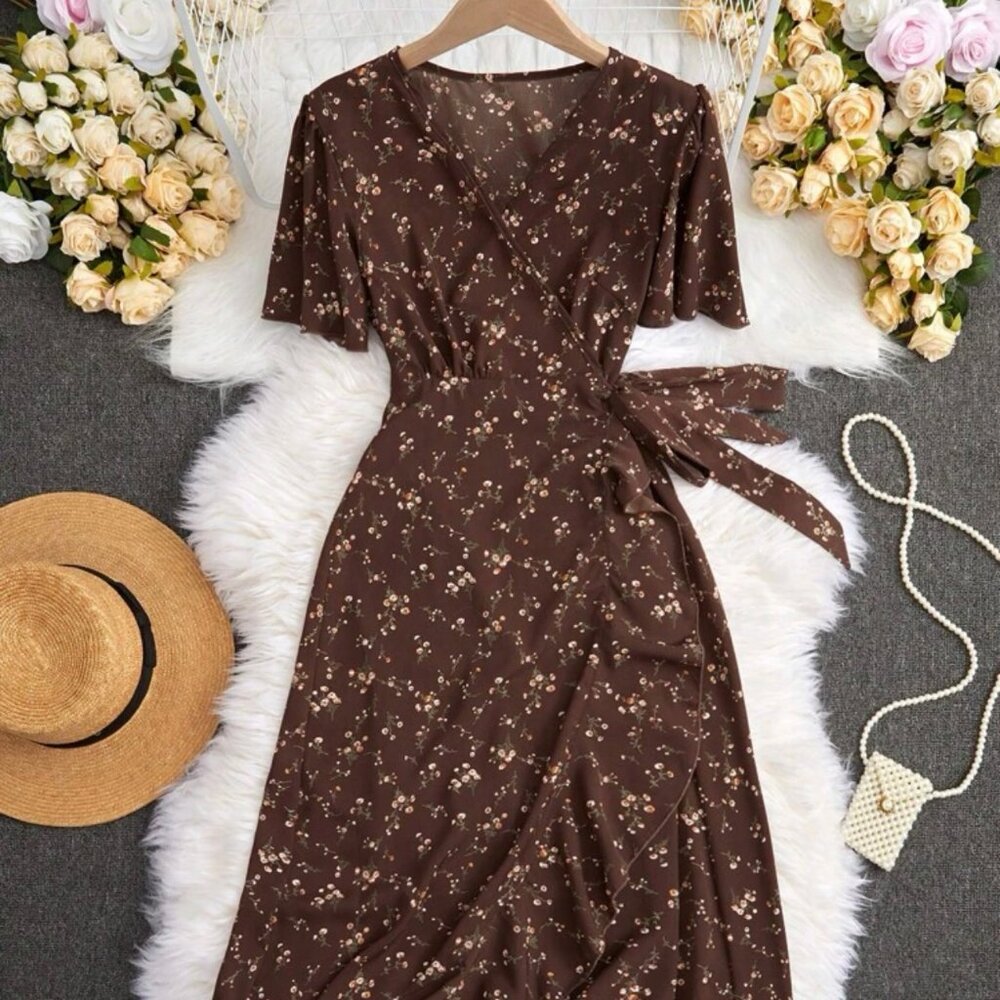 Floral Wrap Dress